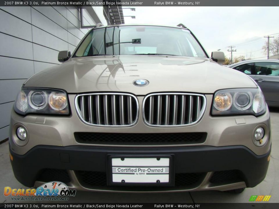 2007 BMW X3 3.0si Platinum Bronze Metallic / Black/Sand Beige Nevada Leather Photo #2