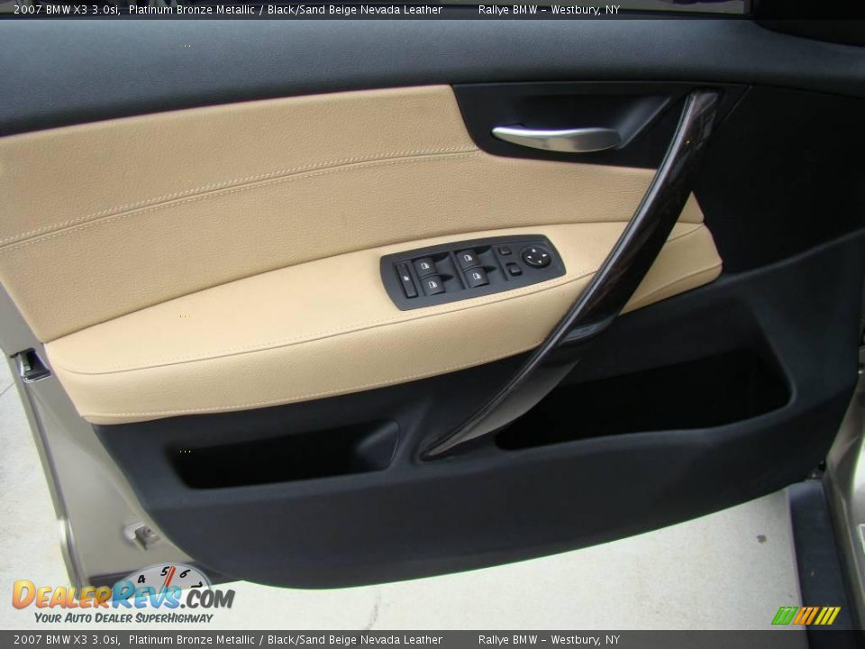 2007 BMW X3 3.0si Platinum Bronze Metallic / Black/Sand Beige Nevada Leather Photo #6