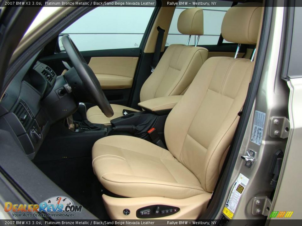 2007 BMW X3 3.0si Platinum Bronze Metallic / Black/Sand Beige Nevada Leather Photo #7