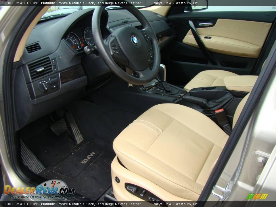 2007 BMW X3 3.0si Platinum Bronze Metallic / Black/Sand Beige Nevada Leather Photo #9