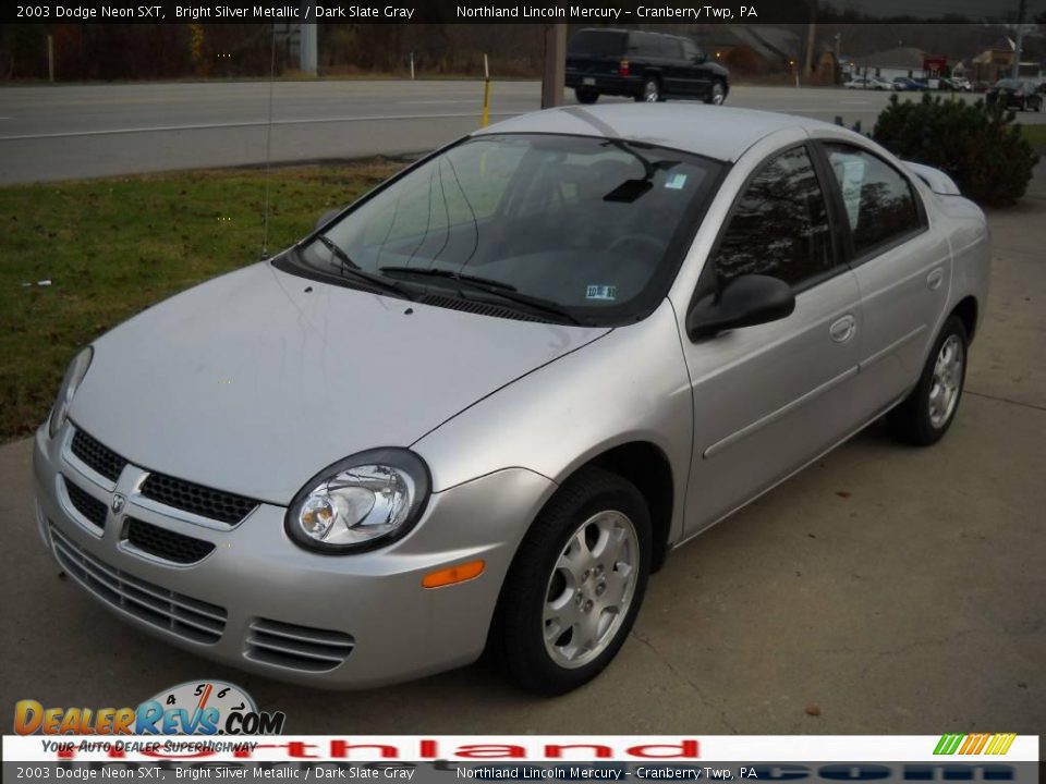 2003 Dodge Neon SXT Bright Silver Metallic / Dark Slate Gray Photo #14