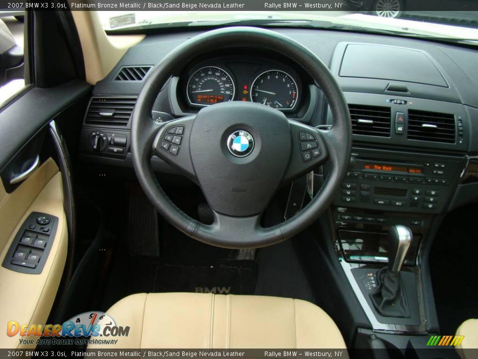 2007 BMW X3 3.0si Platinum Bronze Metallic / Black/Sand Beige Nevada Leather Photo #10