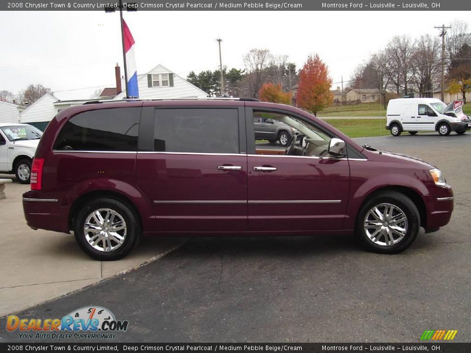 2008 Chrysler Town & Country Limited Deep Crimson Crystal Pearlcoat / Medium Pebble Beige/Cream Photo #6