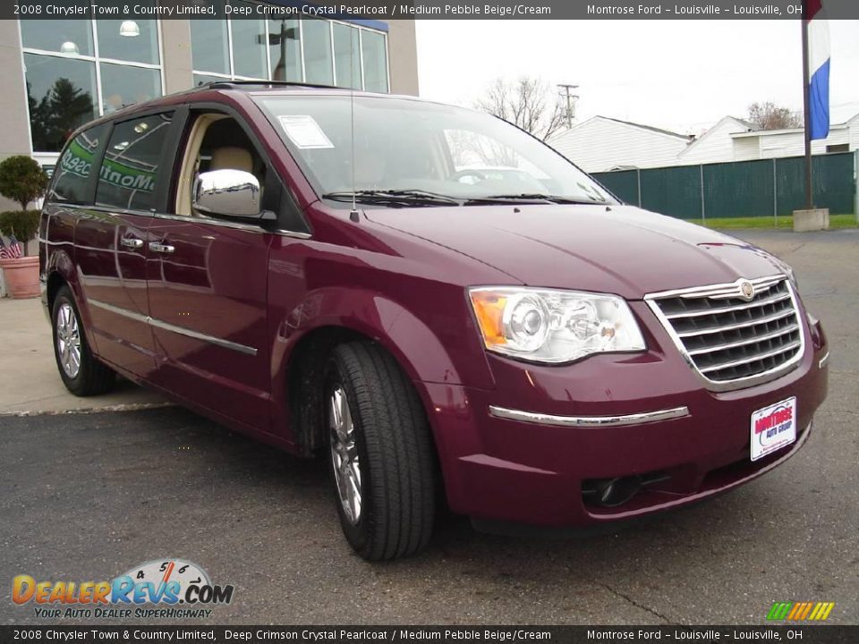 2008 Chrysler Town & Country Limited Deep Crimson Crystal Pearlcoat / Medium Pebble Beige/Cream Photo #7