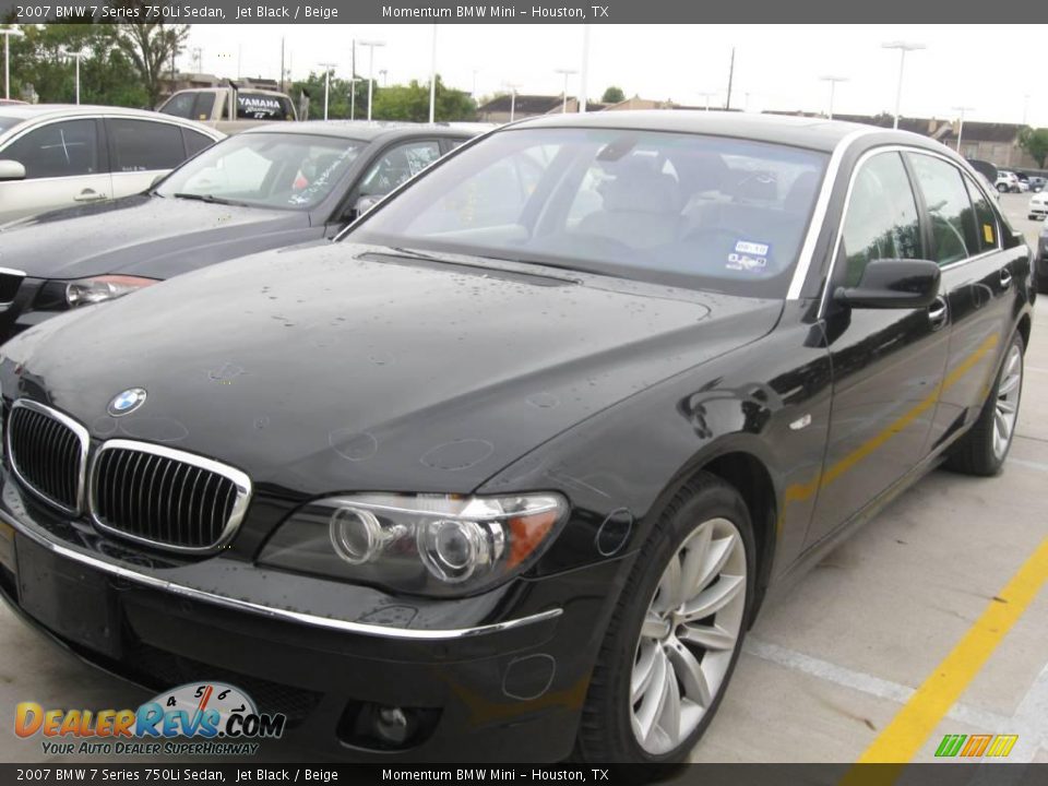 2007 BMW 7 Series 750Li Sedan Jet Black / Beige Photo #1