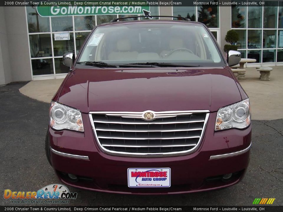2008 Chrysler Town & Country Limited Deep Crimson Crystal Pearlcoat / Medium Pebble Beige/Cream Photo #8