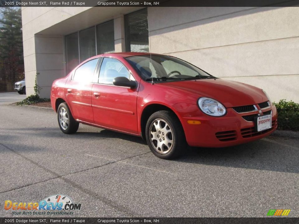 2005 Dodge Neon SXT Flame Red / Taupe Photo #1