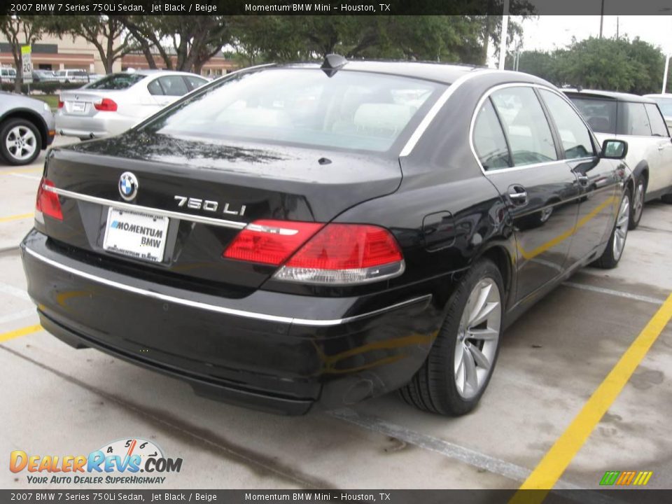 2007 BMW 7 Series 750Li Sedan Jet Black / Beige Photo #3