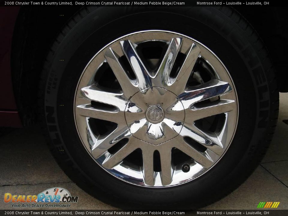 2008 Chrysler Town & Country Limited Deep Crimson Crystal Pearlcoat / Medium Pebble Beige/Cream Photo #11