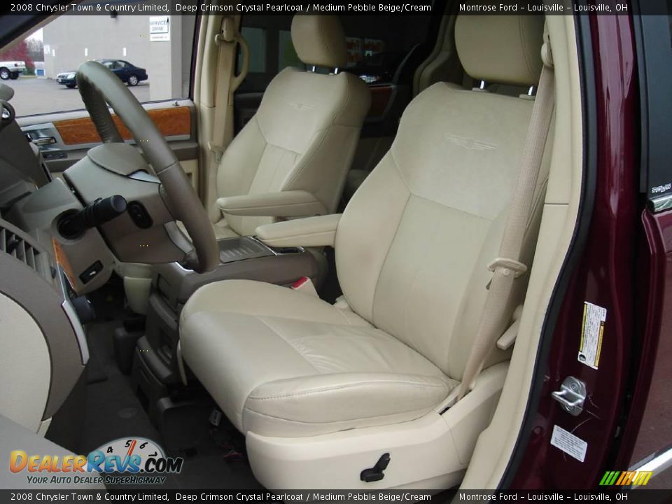 2008 Chrysler Town & Country Limited Deep Crimson Crystal Pearlcoat / Medium Pebble Beige/Cream Photo #13