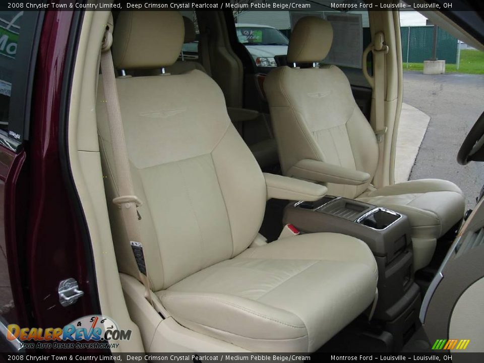 2008 Chrysler Town & Country Limited Deep Crimson Crystal Pearlcoat / Medium Pebble Beige/Cream Photo #14