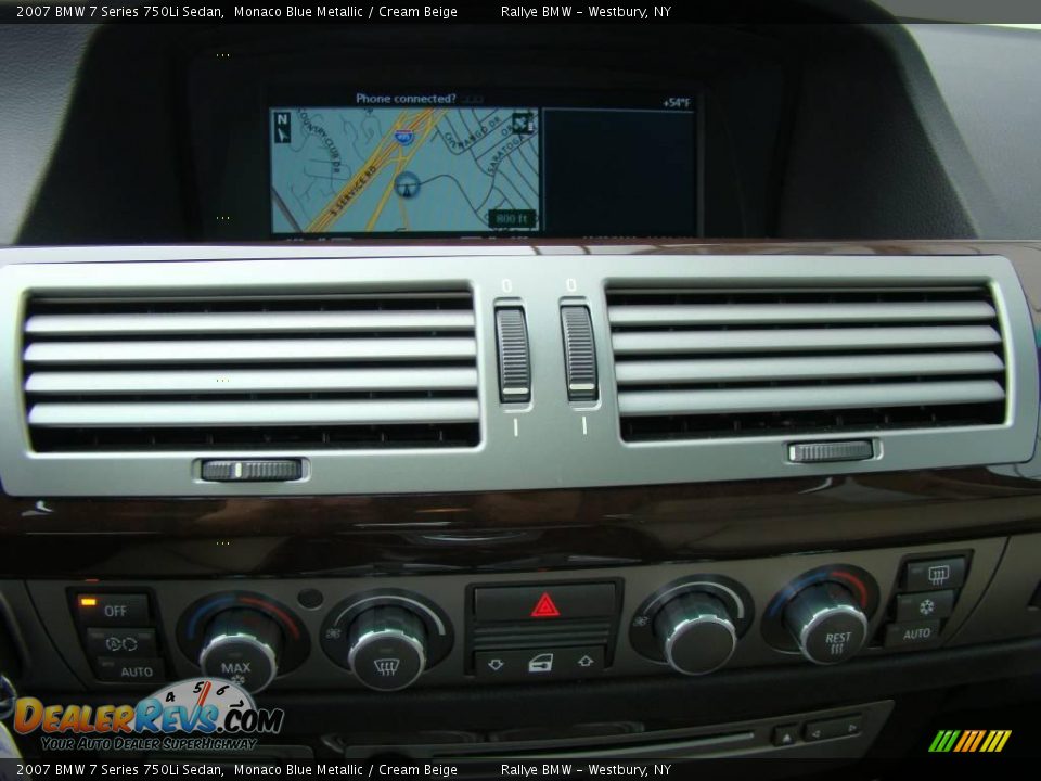 2007 BMW 7 Series 750Li Sedan Monaco Blue Metallic / Cream Beige Photo #12