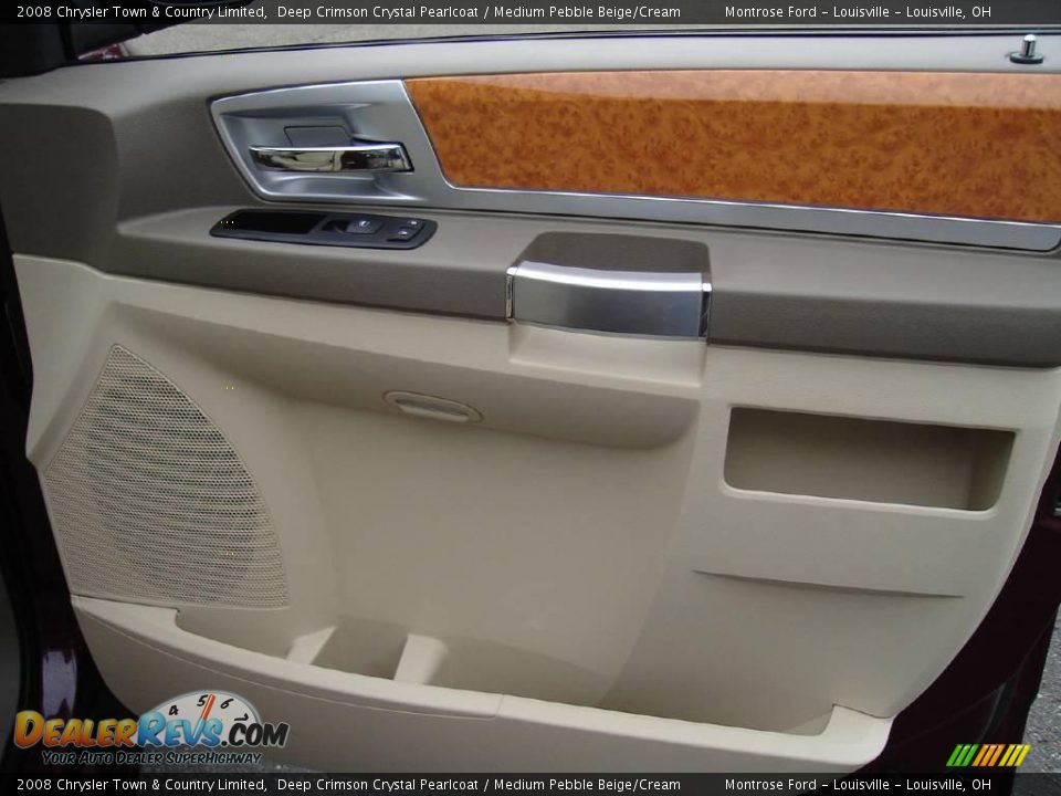 2008 Chrysler Town & Country Limited Deep Crimson Crystal Pearlcoat / Medium Pebble Beige/Cream Photo #24