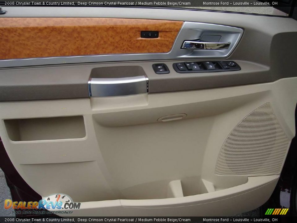 2008 Chrysler Town & Country Limited Deep Crimson Crystal Pearlcoat / Medium Pebble Beige/Cream Photo #26