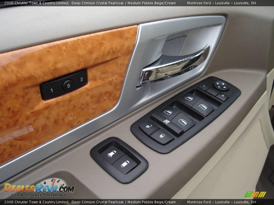 2008 Chrysler Town & Country Limited Deep Crimson Crystal Pearlcoat / Medium Pebble Beige/Cream Photo #27