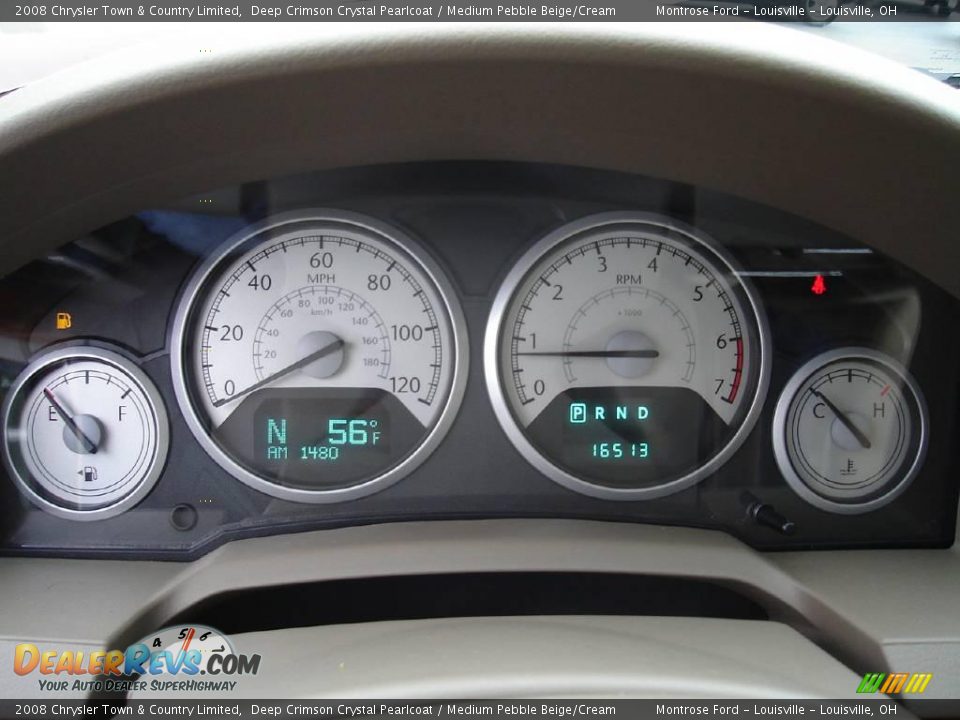 2008 Chrysler Town & Country Limited Deep Crimson Crystal Pearlcoat / Medium Pebble Beige/Cream Photo #30