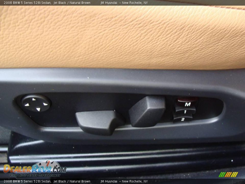 2008 BMW 5 Series 528i Sedan Jet Black / Natural Brown Photo #12