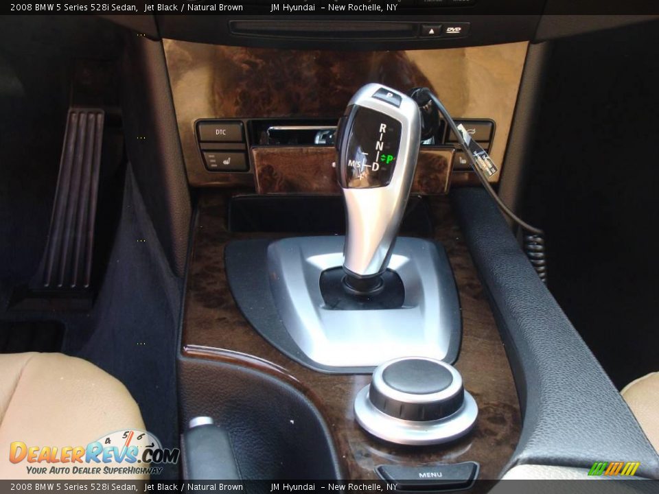 2008 BMW 5 Series 528i Sedan Jet Black / Natural Brown Photo #20