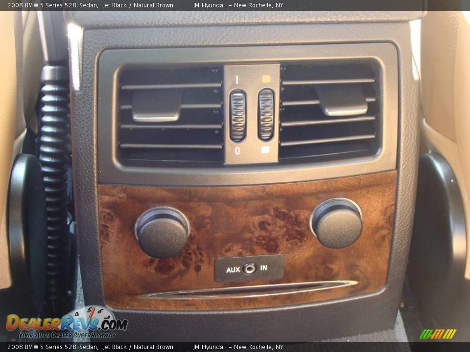 2008 BMW 5 Series 528i Sedan Jet Black / Natural Brown Photo #21