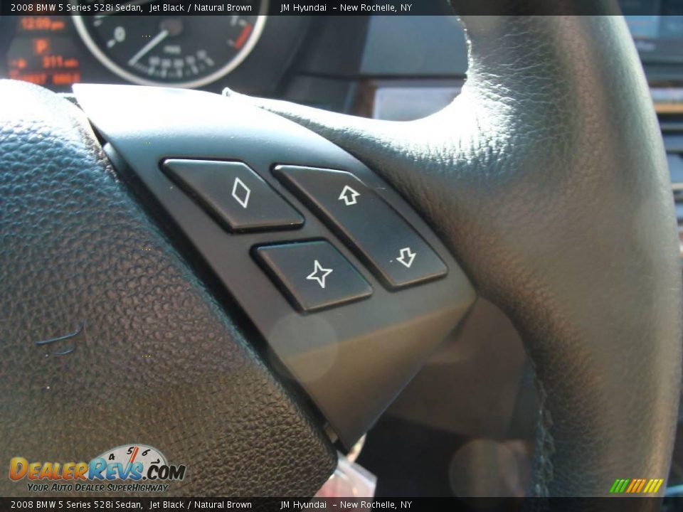 2008 BMW 5 Series 528i Sedan Jet Black / Natural Brown Photo #24
