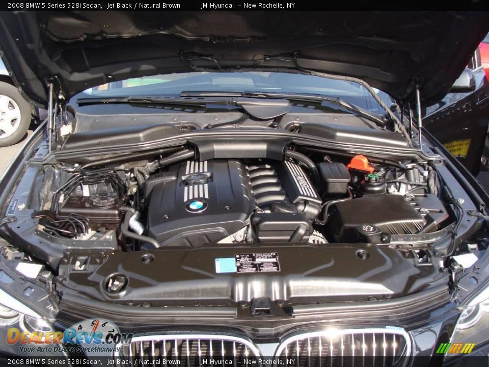 2008 BMW 5 Series 528i Sedan Jet Black / Natural Brown Photo #26