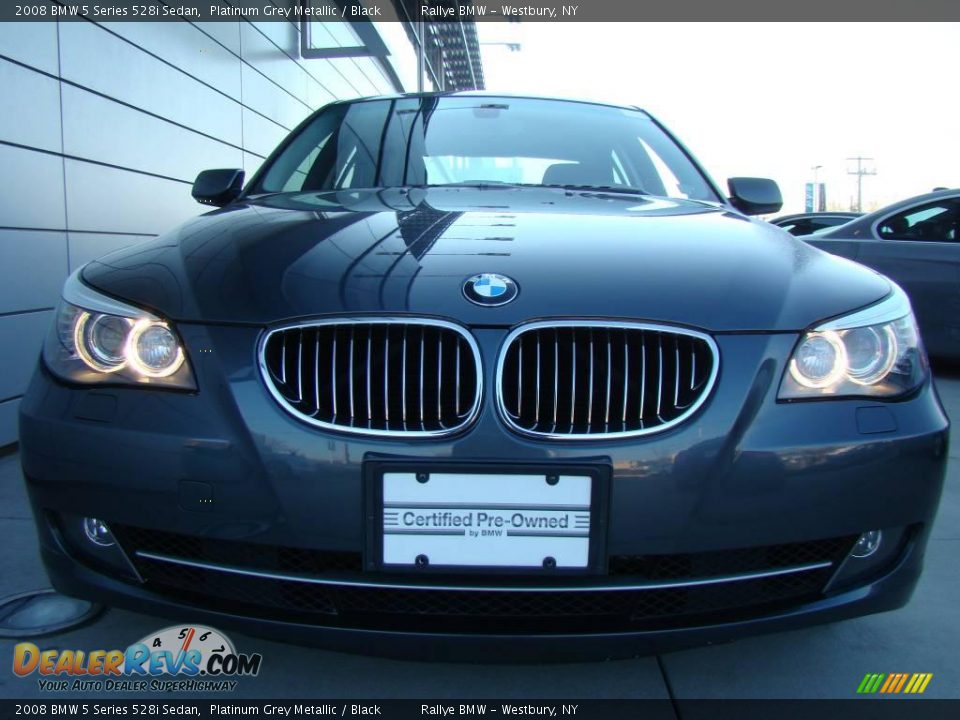 2008 BMW 5 Series 528i Sedan Platinum Grey Metallic / Black Photo #2