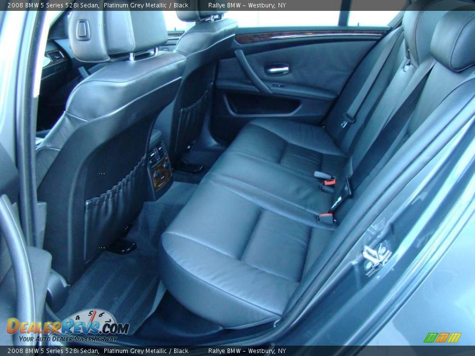 2008 BMW 5 Series 528i Sedan Platinum Grey Metallic / Black Photo #12