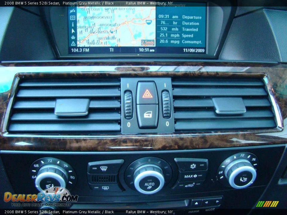 2008 BMW 5 Series 528i Sedan Platinum Grey Metallic / Black Photo #13