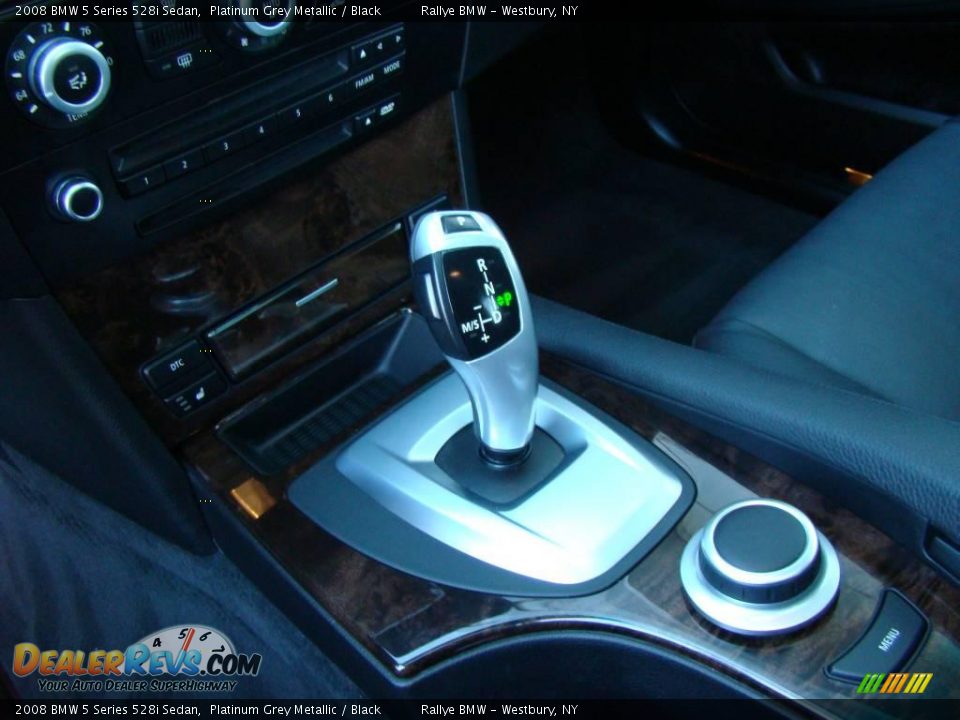 2008 BMW 5 Series 528i Sedan Platinum Grey Metallic / Black Photo #14