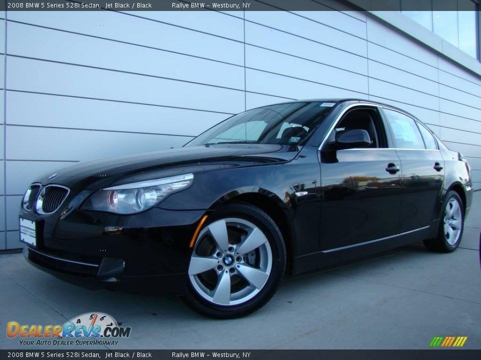 2008 BMW 5 Series 528i Sedan Jet Black / Black Photo #1