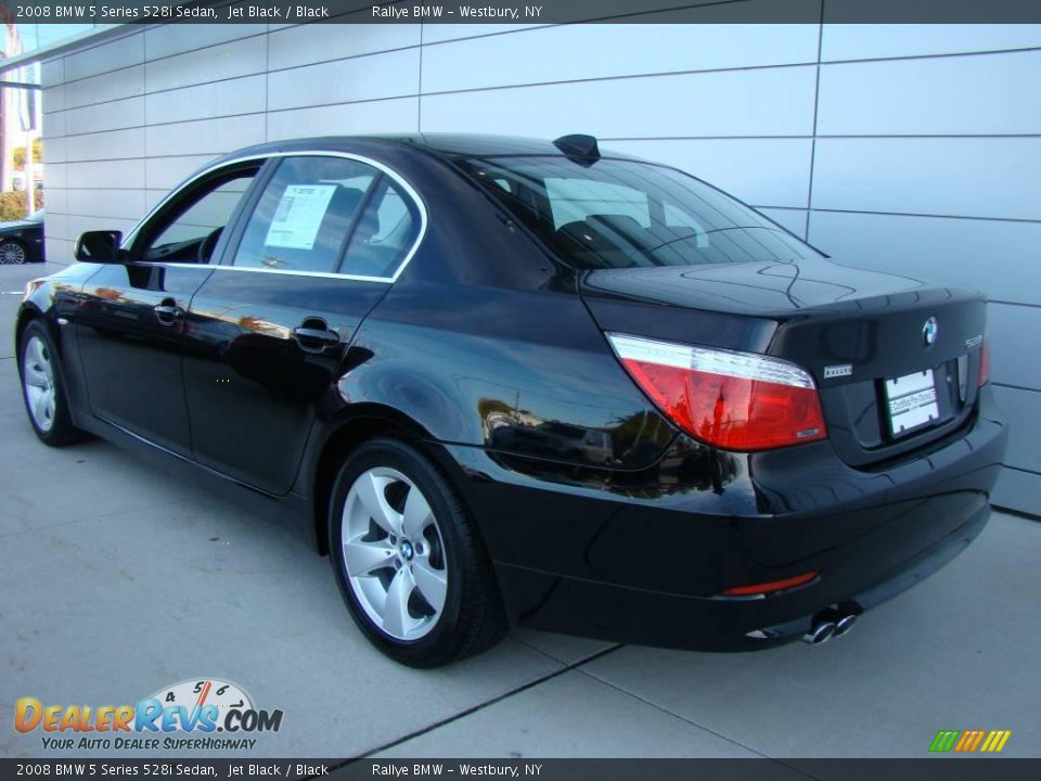 2008 BMW 5 Series 528i Sedan Jet Black / Black Photo #3