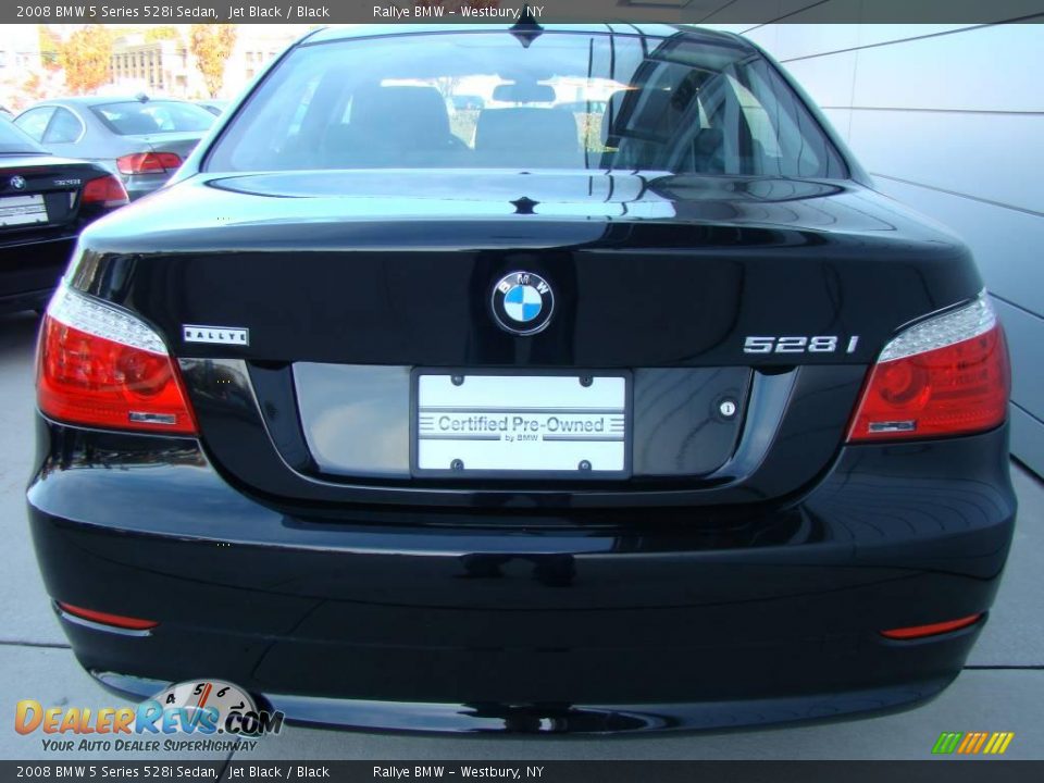 2008 BMW 5 Series 528i Sedan Jet Black / Black Photo #4