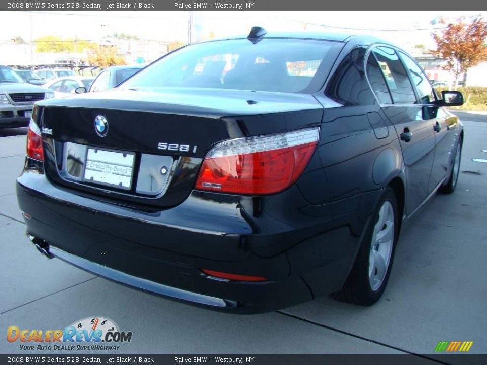 2008 BMW 5 Series 528i Sedan Jet Black / Black Photo #5
