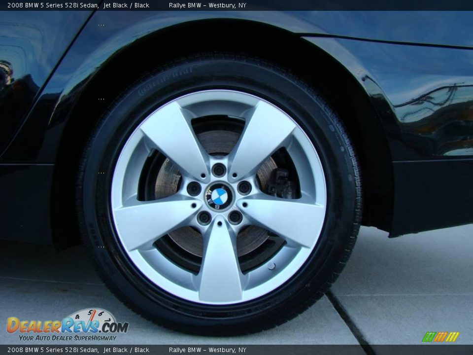 2008 BMW 5 Series 528i Sedan Jet Black / Black Photo #6