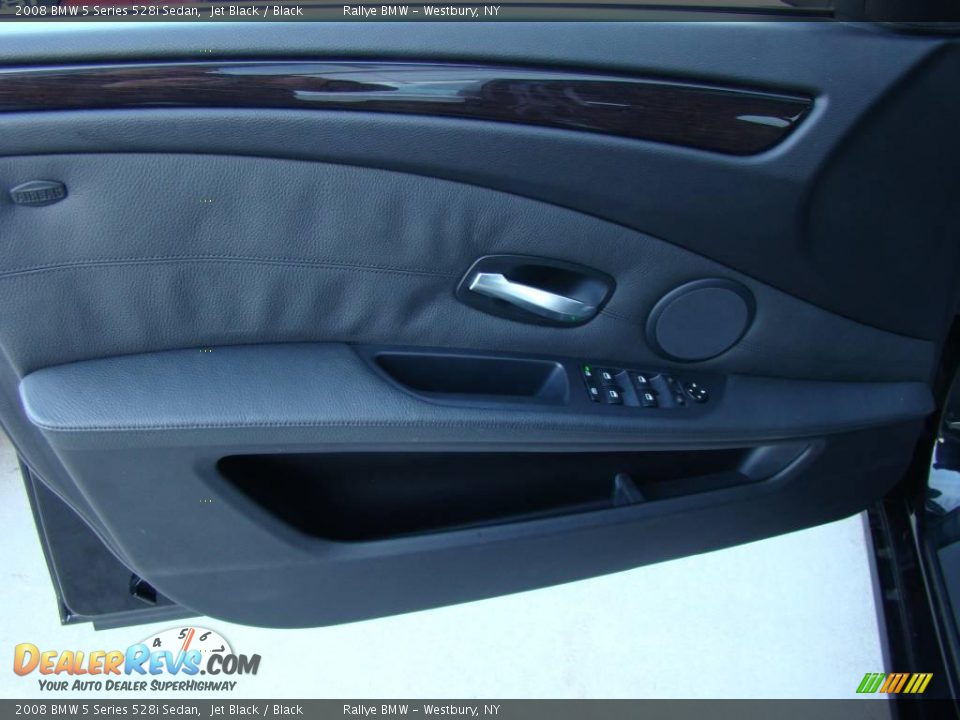2008 BMW 5 Series 528i Sedan Jet Black / Black Photo #7