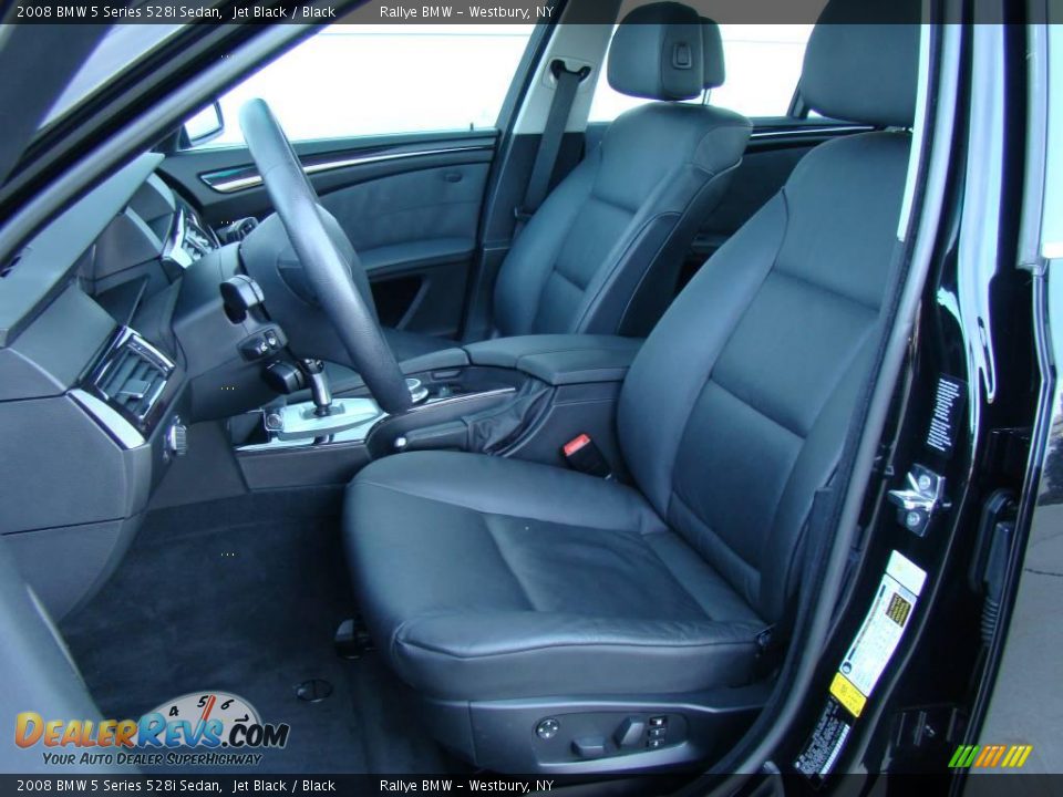 2008 BMW 5 Series 528i Sedan Jet Black / Black Photo #8