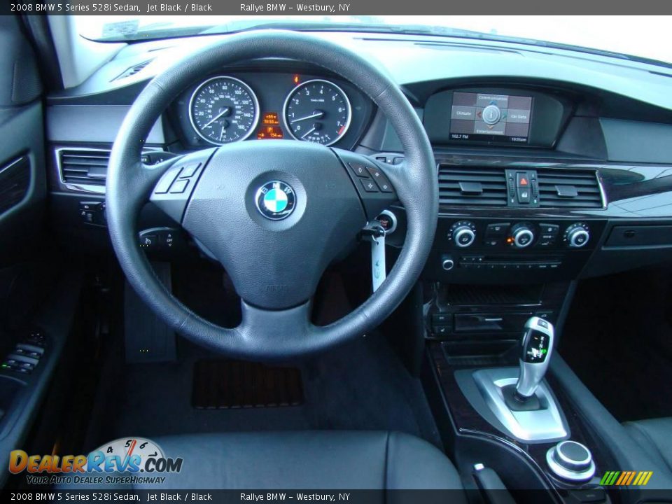 2008 BMW 5 Series 528i Sedan Jet Black / Black Photo #11