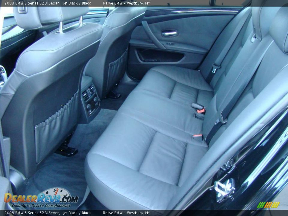 2008 BMW 5 Series 528i Sedan Jet Black / Black Photo #12