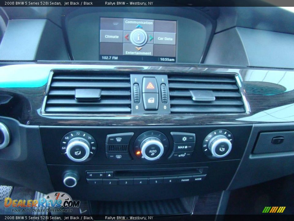 2008 BMW 5 Series 528i Sedan Jet Black / Black Photo #13