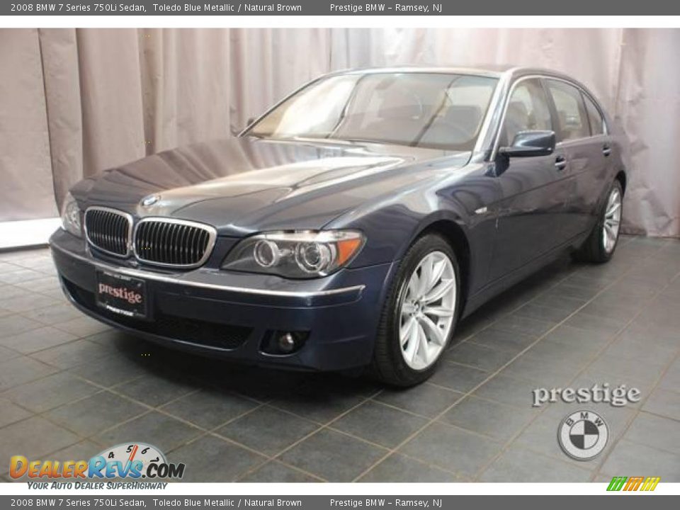 2008 BMW 7 Series 750Li Sedan Toledo Blue Metallic / Natural Brown Photo #1