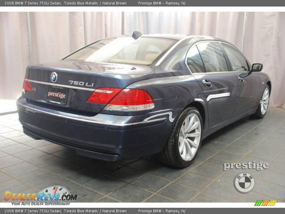2008 BMW 7 Series 750Li Sedan Toledo Blue Metallic / Natural Brown Photo #2
