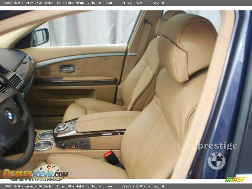 2008 BMW 7 Series 750Li Sedan Toledo Blue Metallic / Natural Brown Photo #4