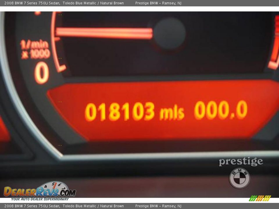 2008 BMW 7 Series 750Li Sedan Toledo Blue Metallic / Natural Brown Photo #5