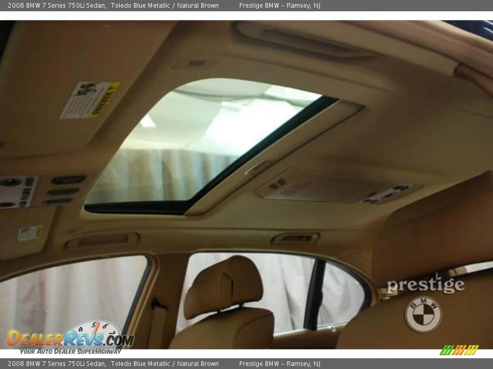 2008 BMW 7 Series 750Li Sedan Toledo Blue Metallic / Natural Brown Photo #6