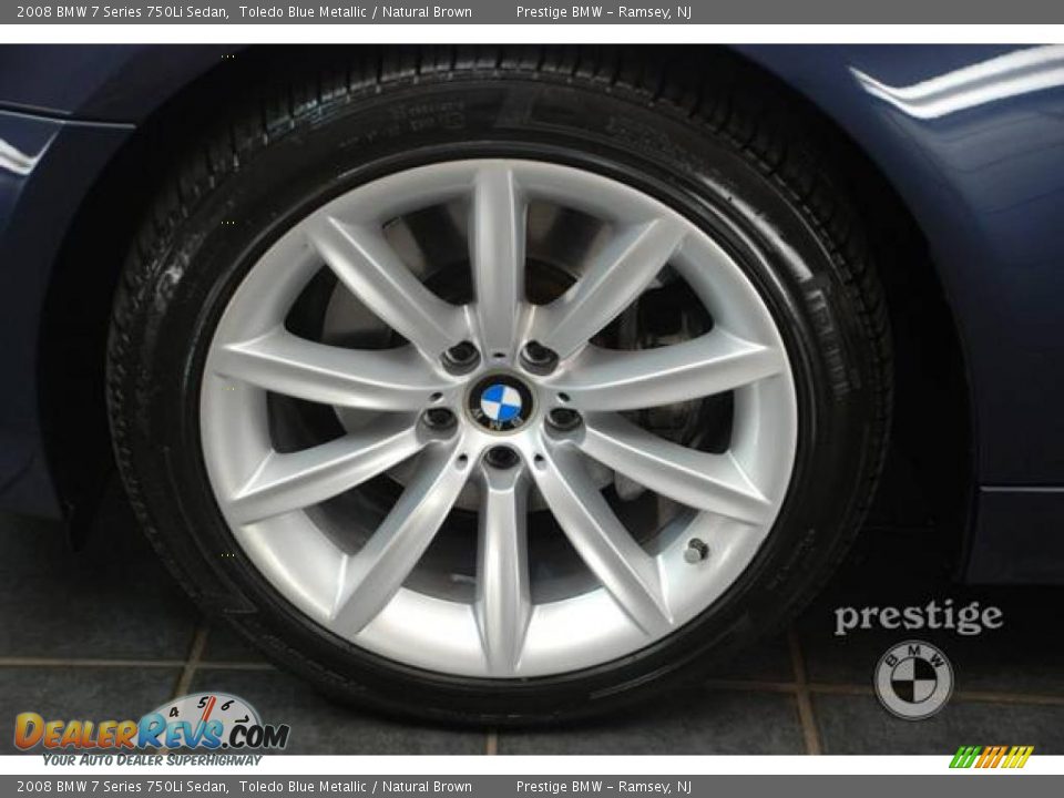 2008 BMW 7 Series 750Li Sedan Toledo Blue Metallic / Natural Brown Photo #7