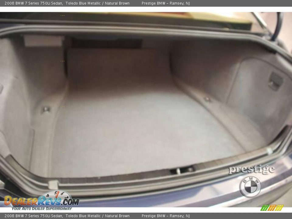 2008 BMW 7 Series 750Li Sedan Toledo Blue Metallic / Natural Brown Photo #9