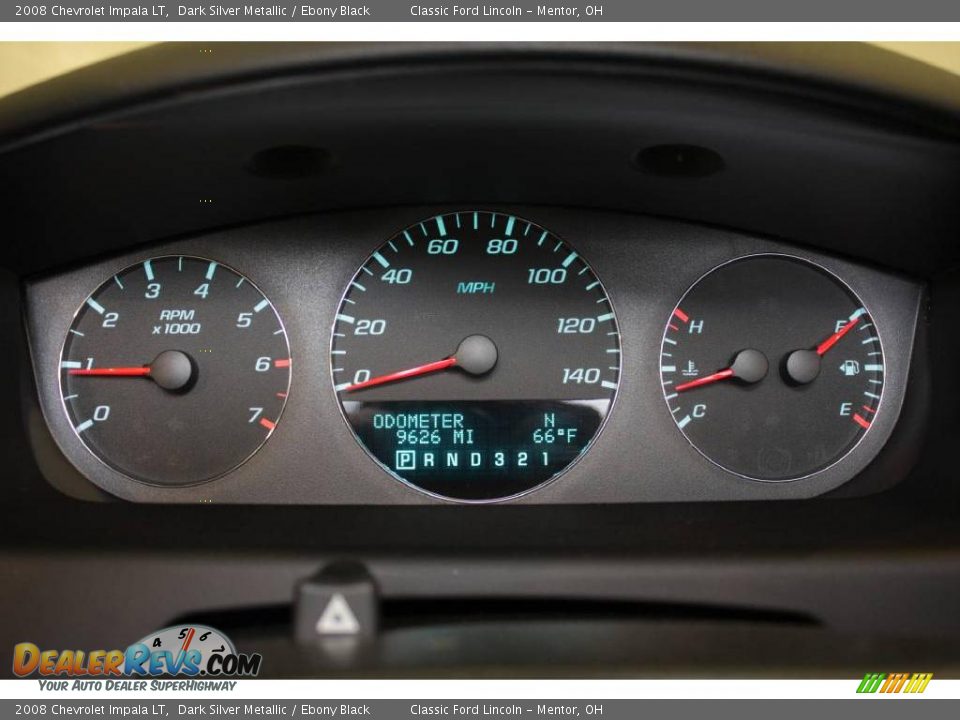 2008 Chevrolet Impala LT Dark Silver Metallic / Ebony Black Photo #12