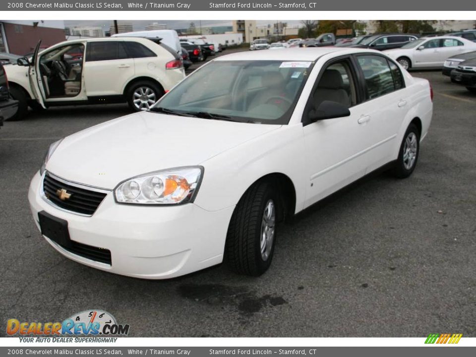 2008 Chevrolet Malibu Classic LS Sedan White / Titanium Gray Photo #1