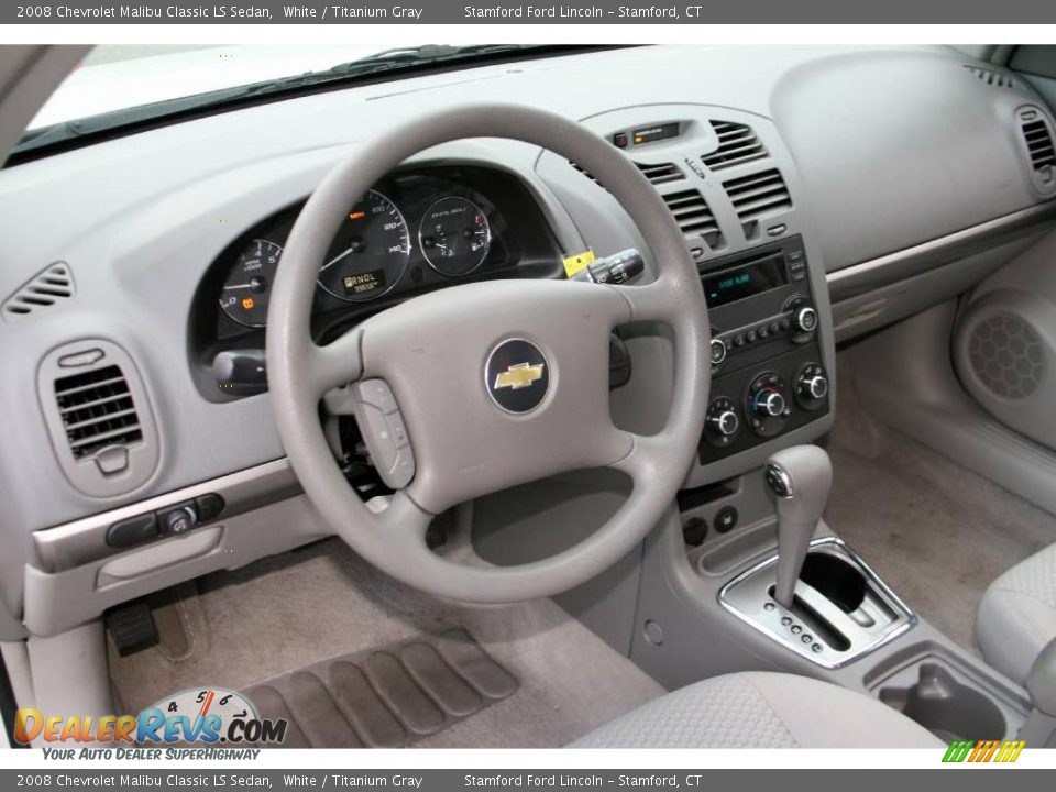 2008 Chevrolet Malibu Classic LS Sedan White / Titanium Gray Photo #2
