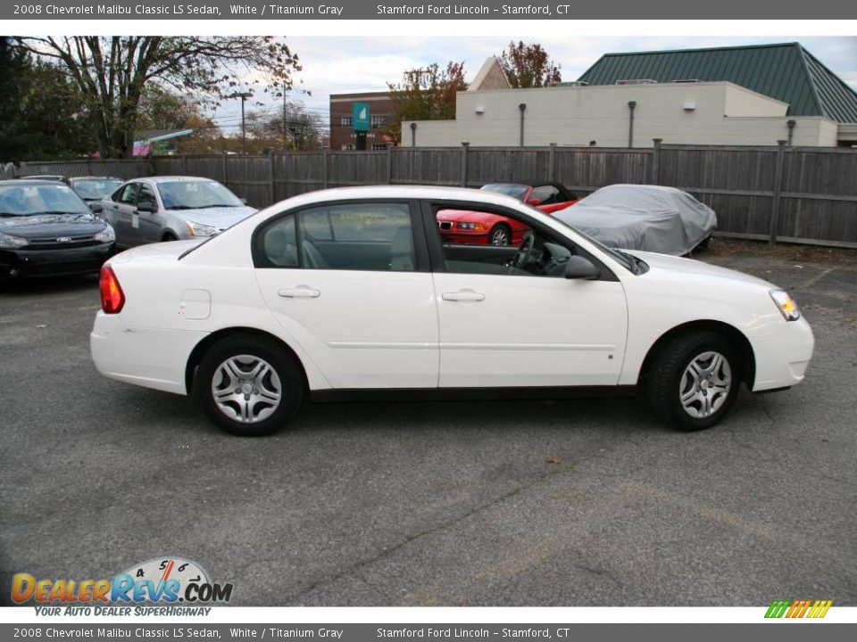 2008 Chevrolet Malibu Classic LS Sedan White / Titanium Gray Photo #4